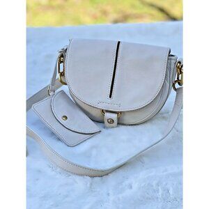ALCO Leather Saddle Bag - Azalea stone color crossbody bag B000118